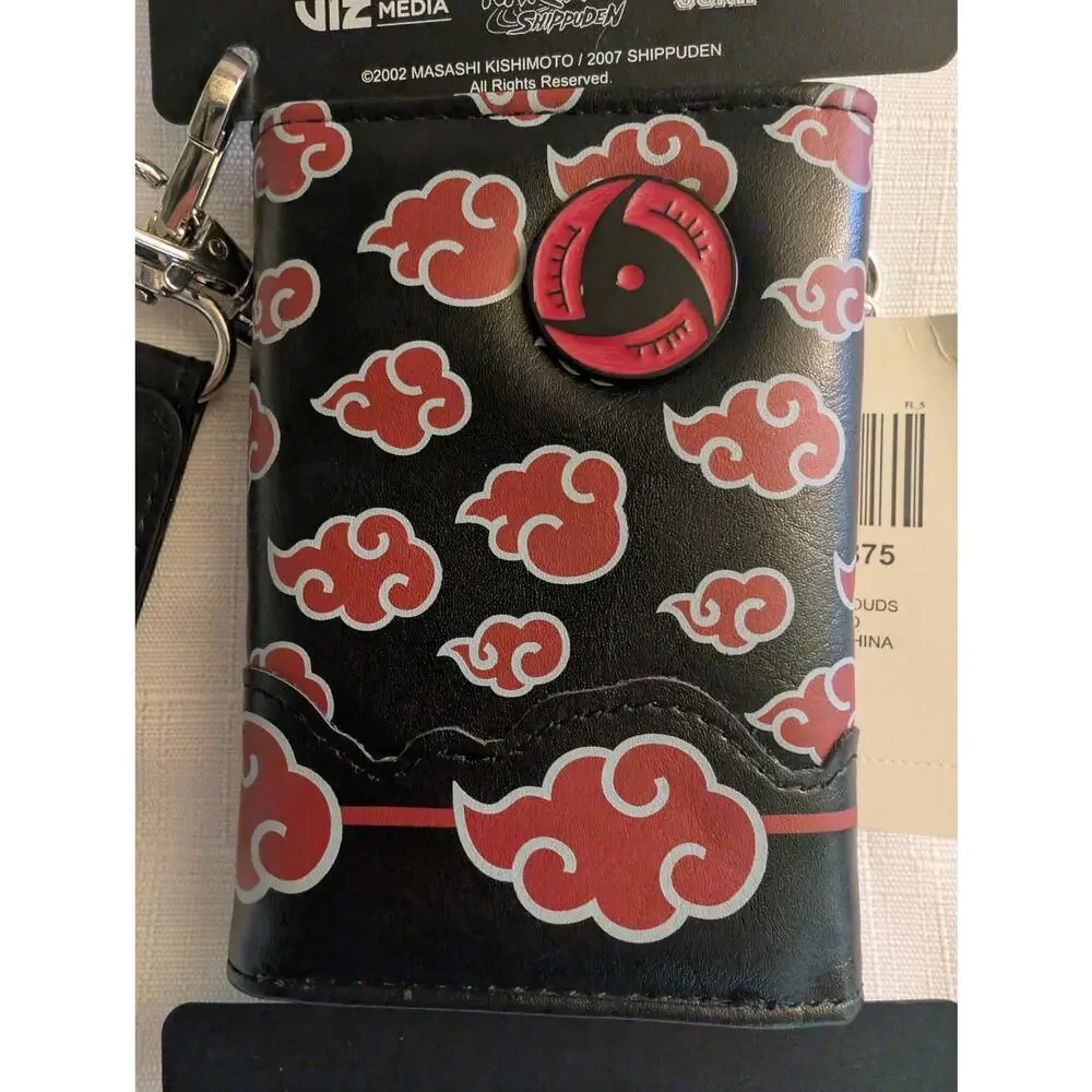 Naruto Shippuden Akatsuki Trifold Black & Red Wallet